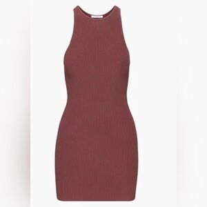 Babaton winslet sculpt knit dress in sundried sz large